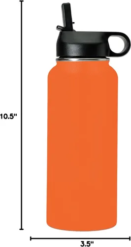 Miniatura 8 de LaserGram Botella de agua personalizada, bandera de Guatemala, acero inoxidable de doble pared aislada al vacío con popote superior, regalo grabado