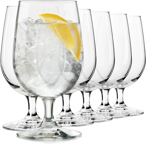 Libbey Entertaining Essentials - Juego de 6 vasos de agua transparentes multiusos, aptos para lavavajillas, vasos de 16 onzas para fiestas