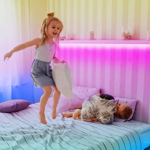 Miniatura 9 de Phopollo - Luces LED de 200 pies para dormitorio, sincronización de música, cambio de color, control inteligente de aplicación con control remoto