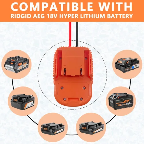 Miniatura 3 de Adaptador Power Wheel DIY para batería Ridgid AEG de 18 V, conector de potencia de base para coche de juguete Rc, camión, bicicleta eléctrica