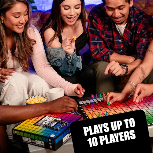 Miniatura 4 de HUES and CUES Juego de adivinanzas de colores vibrantes, perfecto para la noche de juegos en familia Conecta pistas y colores 480 cuadrados