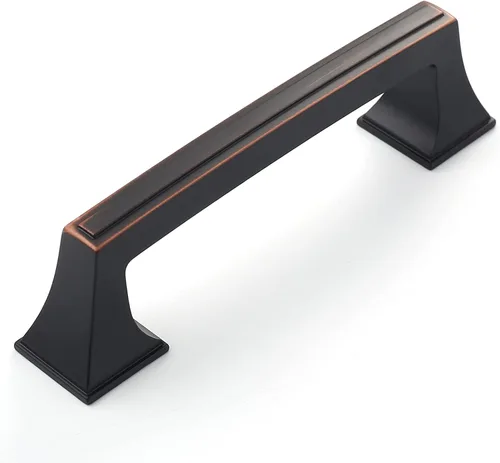 Miniatura 12 de Amerdeco ZH0010 - Paquete de 10 tiradores de gabinete de níquel satinado cepillado de 3 pulgadas (2.992 in) con agujero central para gabinetes