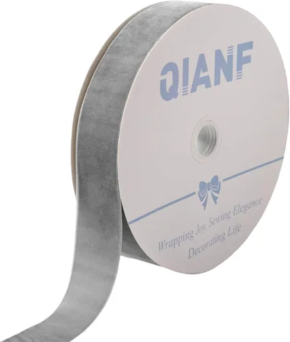 Miniatura 56 de QIANF Cinta de terciopelo, carrete de 1 1/2 pulgadas por 25 yardas (rojo)