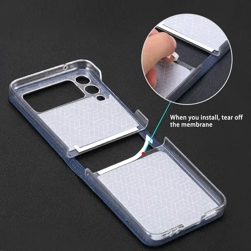 Miniatura 7 de Funda para Galaxy Z Flip 4 5G, cartera de piel sintética de lujo, color oro rosa, ranuras para tarjetas, protección completa, ajuste delgado