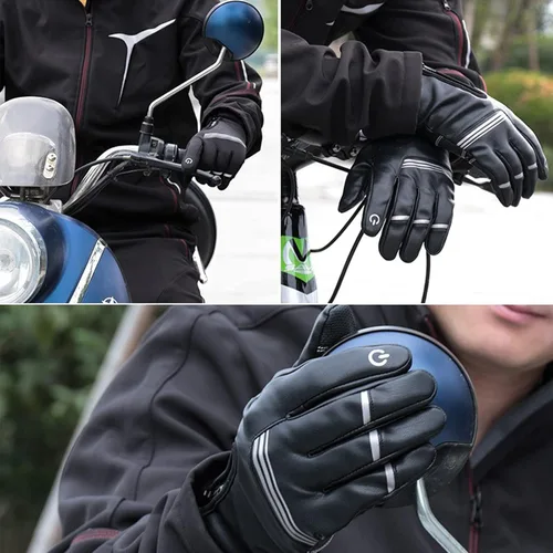 Miniatura 7 de Little World Guantes de invierno, guantes de ciclismo, resistentes al viento, impermeables, antideslizantes para exteriores, ciclismo, snowboard