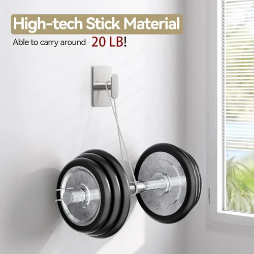Miniatura 2 de pickpiff Ganchos Adhesivos para Toallas de Baño: Colgador de Pared Extra Fuerte de 20LB para Ducha Cocina RV Dormitorio Apartamento, Plateado