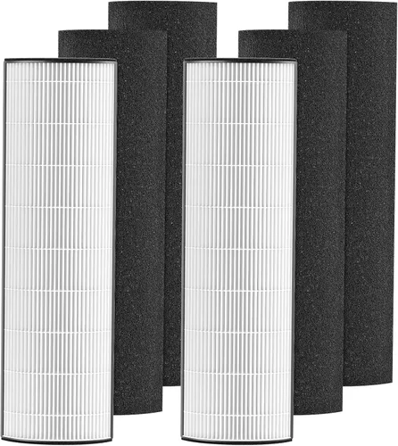 Filtro de repuesto HEPA 2 en 1 compatible con purificador de aire 4 en 1 Pure Enrichment PureZone Elite (PEAIRTWR), prefiltro activado por carbón +