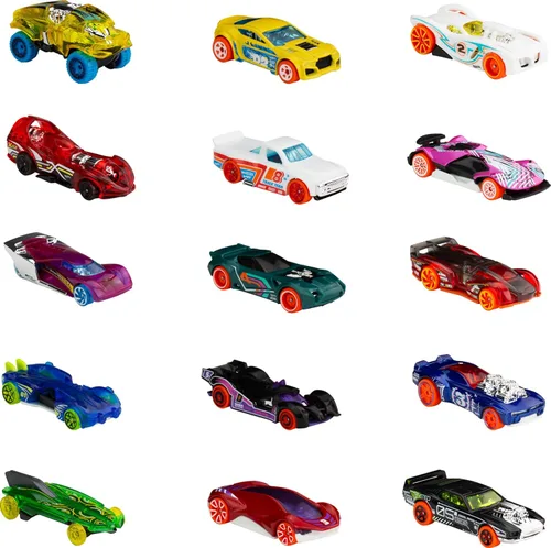 Miniatura 6 de Hot Wheels Paquete de 5 autos o camiones de juguete, 3 juegos temáticos de 5 vehículos fundidos a presión a escala 1:64 para niños y coleccionistas