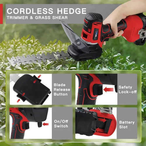 Miniatura 3 de NEWONE Juego de herramientas de 12 piezas 18V MAX MATRIX Kit combinado de herramientas eléctricas con taladro, con 2 baterías de 2.0Ah y cargador