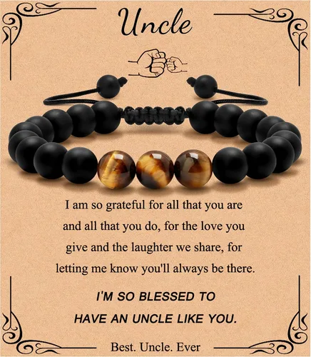 Miniatura 29 de Pulsera de regalos para hombres para papá hijo mi hombre novio marido hermano nieto abuelo papá bonus sobrino tío cumpleaños día del padre