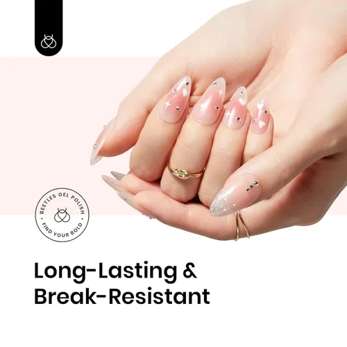 Miniatura 3 de beetles Gel Polish Kit de pegamento para uñas acrílicas, cepillo 5 en 1 súper fuerte, pegamento de gel y esmalte, requiere lámpara LED, regalo