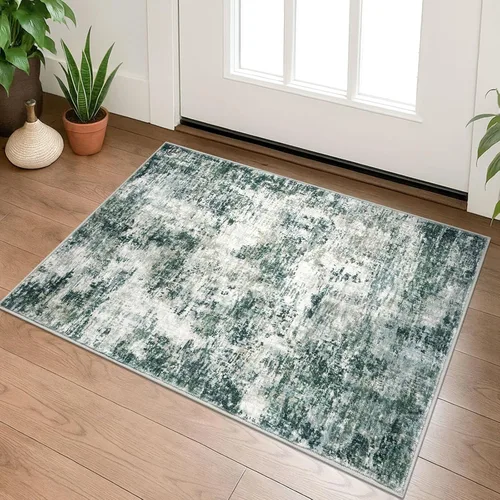 Miniatura 11 de Lansny Alfombra pequeña abstracta de 2 x 3 pies, alfombra de entrada, alfombra lavable para puerta de entrada, alfombra lavable antideslizante