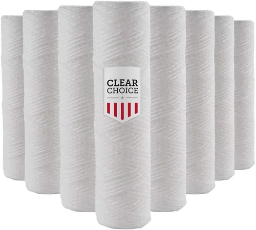 Clear Choice - Filtro de agua para sedimentos de 5 micrones, 10 x 2.50 pulgadas, repuesto de cartucho de filtro de agua de 10 pulgadas, sistema RO