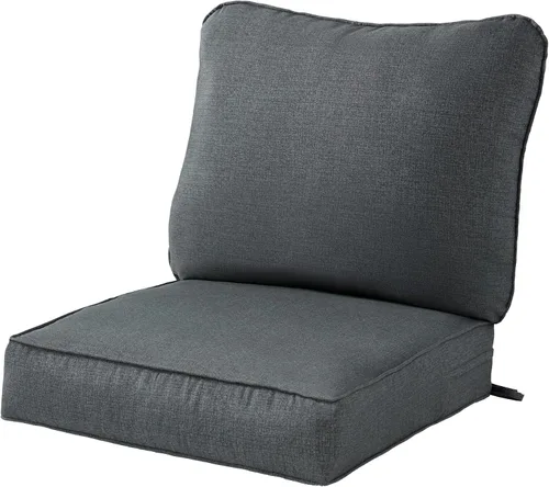 Miniatura 18 de Greendale Home Fashions Juego de cojines de asiento profundo para exterior de 2 piezas, Adobe Ártico