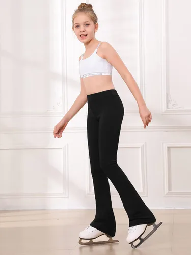 Miniatura 5 de Stelle Pantalones de patinaje artístico para niña, leggings de patinaje sobre hielo, forro polar cálido, ropa de entrenamiento