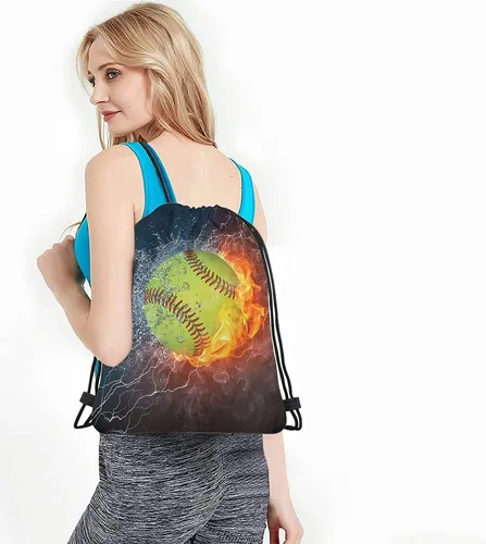 Miniatura 4 de Beabes Bolsas con cordón de llama, mochila y bolsa de gimnasio con cordón, Multi-a190, Mochilas de viaje