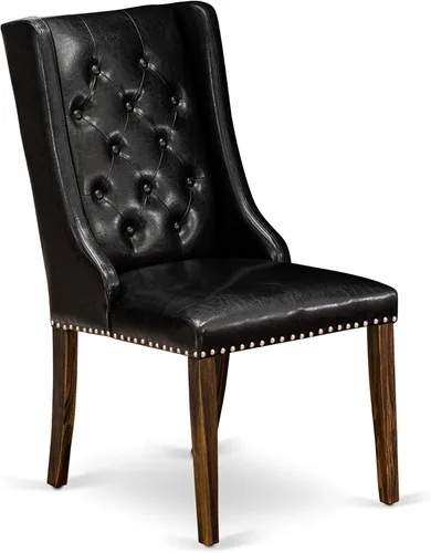 Miniatura 10 de East West Furniture I2FO5-749 Irving - Juego de muebles de habitación de 5 piezas, incluye una mesa de comedor redonda con pedestal y 4 sillas