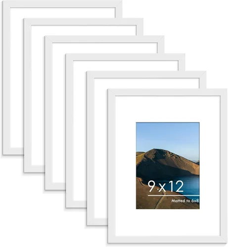 Miniatura 14 de PEALSN - Juego de 6 portarretratos de 5 x 7 pulgadas para fotos de 4 x 6 pulgadas con paspartú/5 x 7 pulgadas sin paspartú, para montaje en Negro