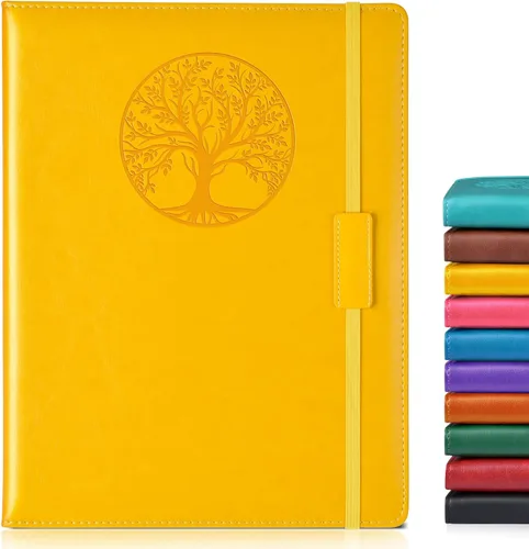 Miniatura 19 de Biuwory Cuaderno diario con líneas para mujeres y hombres, 256 páginas, tamaño A5, de cuero de tapa dura para escribir, viajes, negocios, trabajo