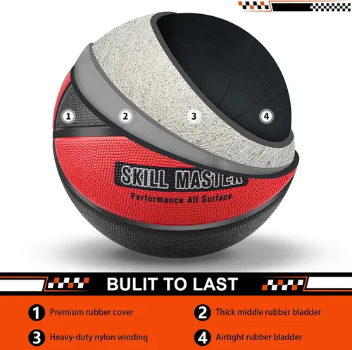 Miniatura 6 de Balón de baloncesto para niños y jóvenes Tamaño 4/5/6, 25.5"/27.5"/28.5" Balón de baloncesto para niños y niñas para jugar en interiores y exteriores
