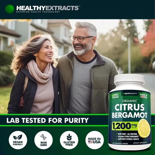 Miniatura 5 de Suplemento de bergamota cítrica – Extracto 150:1, 1200 mg por porción, 70% polifenoles, de origen italiano, 60 unidades, suministro de 1 mes
