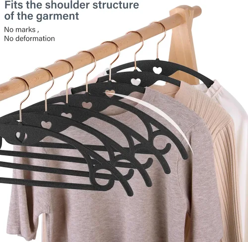Miniatura 7 de Perchas de terciopelo para ropa, paquete de 30 unidades sin protuberancias ultrafinas que ahorran espacio, gancho giratorio de 360 grados resistente