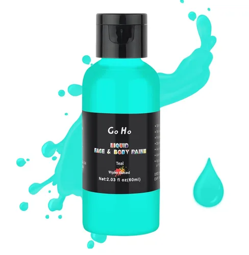 Miniatura 19 de Go Ho Pintura líquida blanca para rostro y cuerpo, a base de agua, especial FX y maquillaje de Halloween Blanco