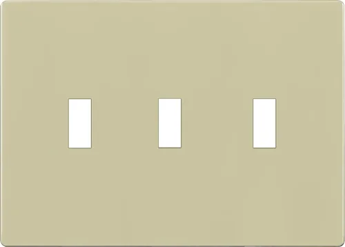 Miniatura 23 de ENERLITES Placa de interruptor triple para pared, placa para interruptor de palanca, acabado brillante, tamaño estándar de 3 posiciones 4.50" x Gris