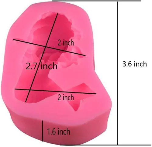 Miniatura 2 de Molde de silicona de sirena OBTANIM para fondant, lindo molde 3D de bebé durmiendo, topper de pastel, decoración DIY, herramienta de horneado