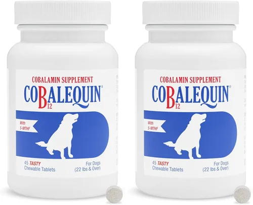 Miniatura 8 de Nutramax Laboratories Suplemento Cobalequin B12 para perros medianos a grandes, 45 tabletas masticables, pollo hidrolizado, 2.08 onzas