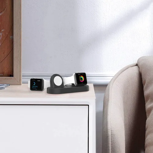 Miniatura 5 de Delidigi Soporte de doble cargador (cargador no incluido) compatible con Apple Watch Ultra 3/2/1, SE 3/2/1, Series 11 10 9 8 7 6 5 4 3 Soporte