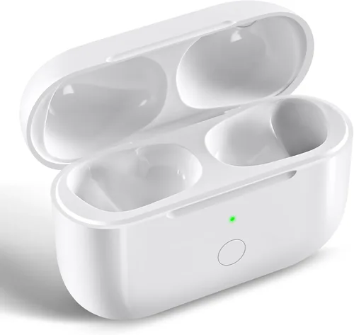 Miniatura 8 de Funda de carga inalámbrica de repuesto compatible con AirPods Pro de 1ª y 2ª generación, cargador AirPods Pro de 1ª y 2ª generación con botón