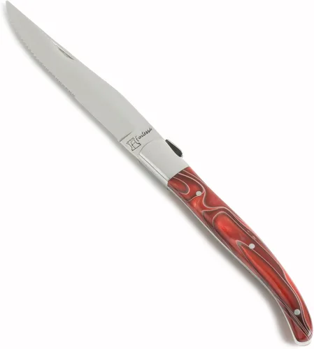 Miniatura 8 de Fortessa Cuchillo provenzal para carne sin dentar, 9.25 pulgadas, mango de madera oscura, juego de 6