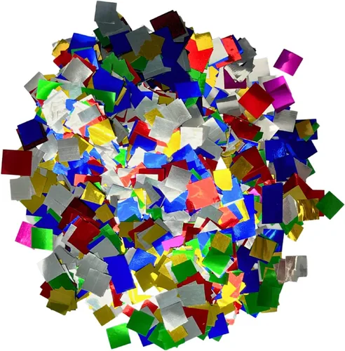 Miniatura 5 de Ultimate Confetti - Confeti cuadrado metálico azul bebé - 16 oz - 1 libra