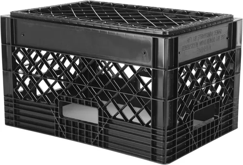 Miniatura 6 de Hudson Exchange - Contenedor de almacenamiento de malla de grado comercial con mango de caja de leche de 19 x 13 x 11 pulgadas