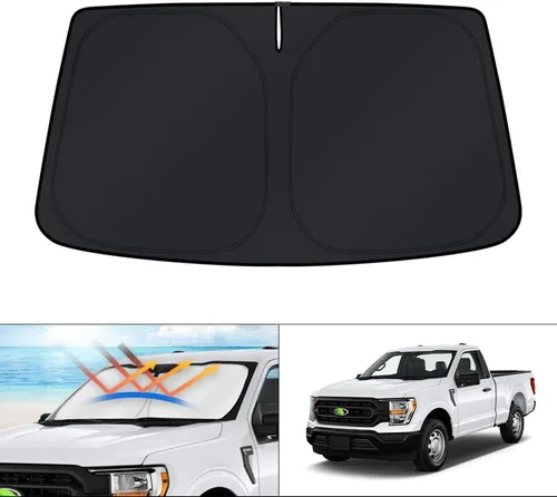 Miniatura 62 de KUST - Parasol plegable para parabrisas para Ford Ranger, accesorios 2019-2025 2026, parasol personalizado para ventana, protector solar plegable