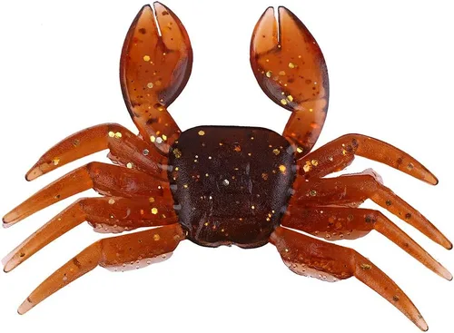 Miniatura 8 de OUKENS Señuelos de pesca, 10 piezas de plástico artificial 3D simulación cangrejo cebo suave para agua dulce y salada