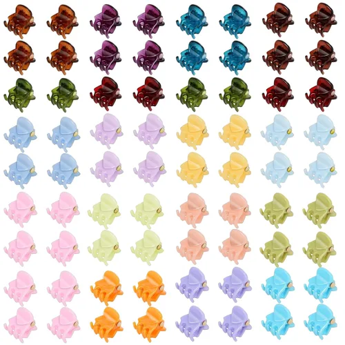 Sublaga Pinzas para el cabello para mujeres y niñas, 72 pinzas para el cabello, patrón de flores, resina, duraderas, unisex, 0.7 x 0.7 x 0.6 in, 72