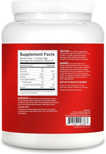 Miniatura 2 de JYM Supplement Science Iso JYM Bombsicle, 90 calorías, 100% aislado de proteína de suero de leche, cero grasa, cero azúcares, mezclas transparentes