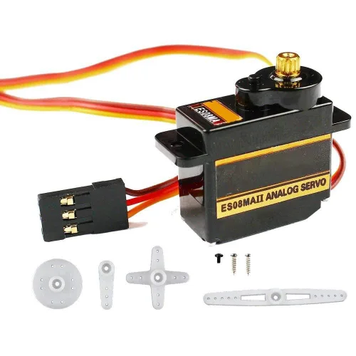 Miniatura 3 de RGBZONE 4 unids ES08MA II 0.42 oz mini engranaje de metal analógico servo máquina estable a prueba de golpes compatible para modelo RC