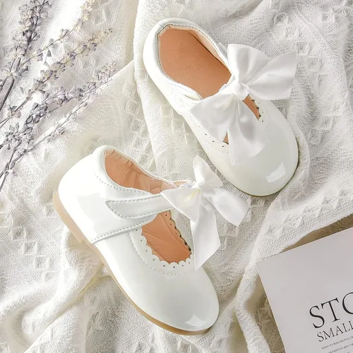 Miniatura 3 de Zapatos planos con lazo de cinta para niñas y bebés, vestido de princesa Mary Jane
