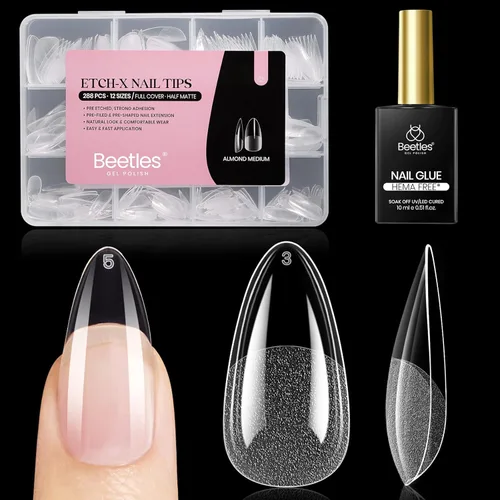 Miniatura 8 de beetles Gel Polish Pegamento para uñas de gel 9 en 1 para puntas de uñas acrílicas transparentes, pegamento para uñas con brocha súper fuerte
