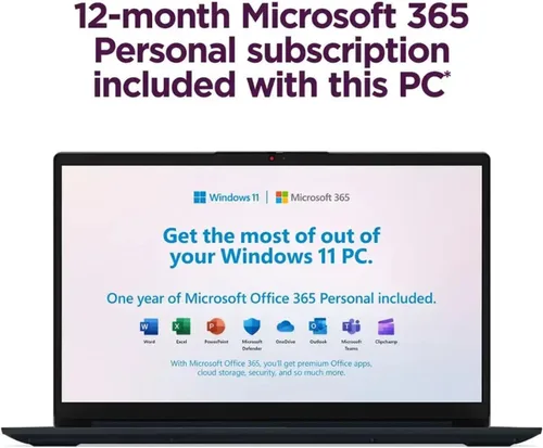Miniatura 2 de Lenovo IdeaPad - Computadora portátil de 15,6 pulgadas con Microsoft 365 Hogar y Negocios • 8 GB de RAM • SSD PCIe de 256 GB • Intel Core • Wi-Fi 6