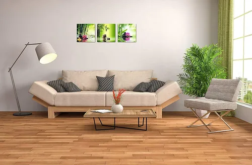 Miniatura 5 de TutuBeer 3 Paneles Arte Zen Decoración Spa Verde Bambú Decoración Rosa Aguas y Frangipani Imágenes Pintura Zen en Lienzo Impresiones Arte Bambú
