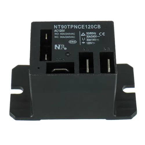 Miniatura 3 de NT90-AC120V-10X Relé de potencia CA 120V bobina 120 VCA 30A 40A SPDT (1NO 1NC) con montaje de brida y 10 terminales de conexión rápida cables mini