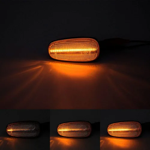 Miniatura 3 de Luces de marcador laterales LED ámbar secuenciales para Cadillac STS DTS Escalade 2005-2011 Lente transparente Led Guardabarros delantero repetidor