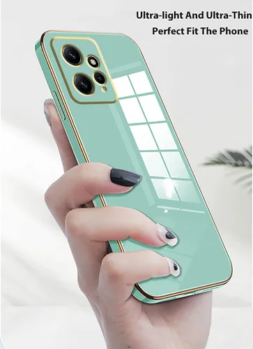 Miniatura 3 de Compatible con Redmi Note 12 4G Funda Silicona Rosa, Chapado para Xiaomi Redmi Note 12 4G Funda de teléfono a prueba de golpes delgada y suave Verde
