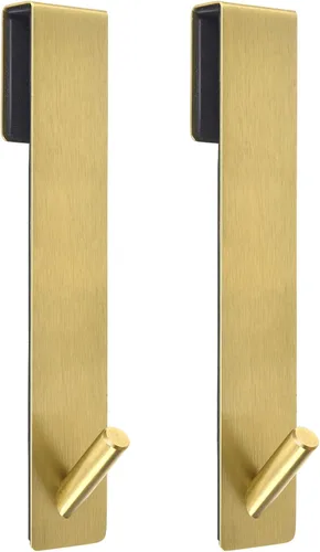 Kontoyo Ganchos para puerta de ducha (7.5 pulgadas), ganchos extendidos sobre la puerta para puerta de ducha sin marco, bata, toalla, paquete de 2