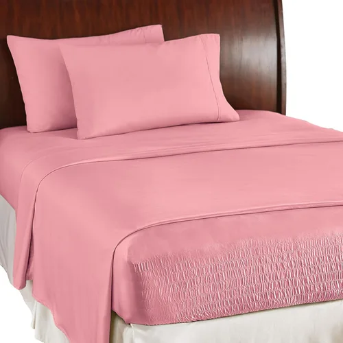 Miniatura 12 de Collections Etc Bed Tite - Juego de sábanas de microfibra suave, incluye sábana encimera, sábana bajera y 2 fundas de almohada, color azul claro
