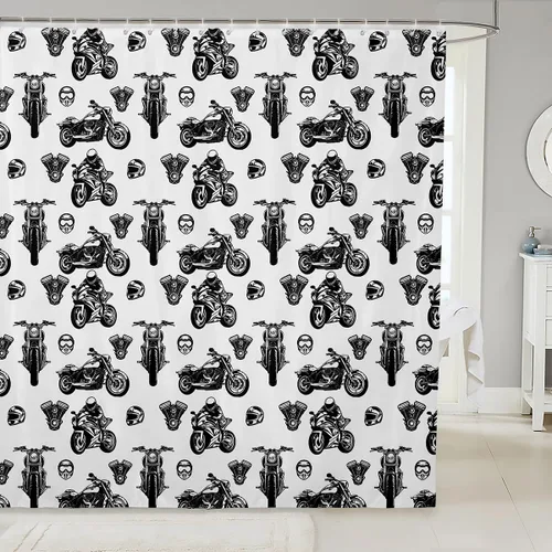 Miniatura 14 de Manfei Cortinas de ducha para niños con diseño de perros de dibujos animados, bonitas cortinas de baño para niñas y niños pequeños, cortinas